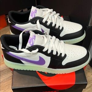 Jordan Kids Sneakers Black White Purple